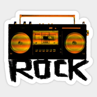 Music Vintage Rock Radio Sticker